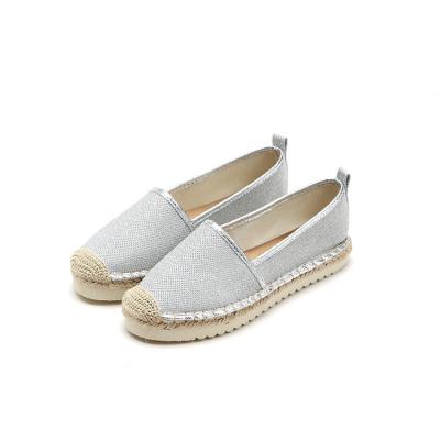 China Breathable Sole Flat Special Handwoven Design Ladies Canvas Shoes Shoes Factory Production for sale