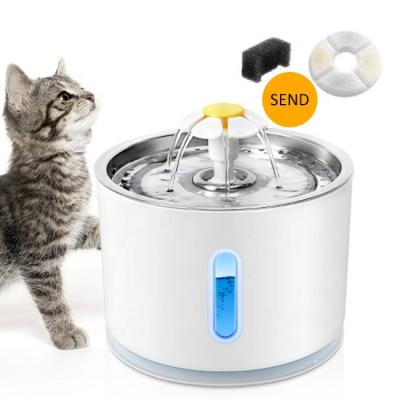 China 2021 Smart Control Automatic Water Quality Automatic Filter Round Shape Stainless Steel Pet Bowls for sale