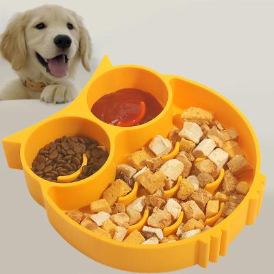 China 3 and 1 lastic slow feeder sustainable plastic pet bowls for sale