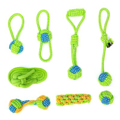 China Viable Various Features Bite Cotton Rope Molar Ball Chew Dog Pet Interactive Squeaky Toys Dog for sale