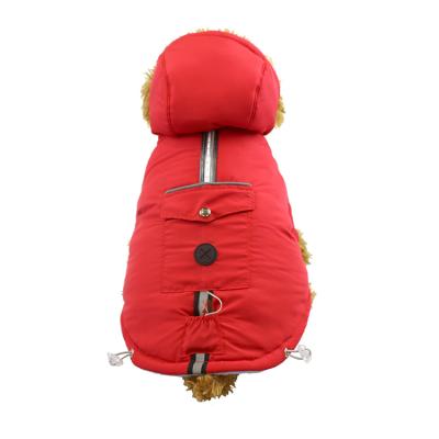 China Designer Stocked Hoodies Dog Coats Add Cotton Warm Winter Luxury Dog Waterproof Clothes With Pockets for sale