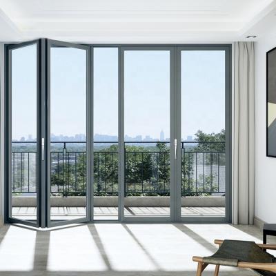 China Factory wholesale durable custom made high quality glass aluminum folding door for sale