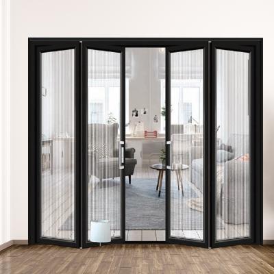 China New Design Durable Glass Accordion Thermal Aluminum Bifold Folding Doors for sale