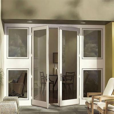 China Durable New Design Commercial Custom Size Thermal Break Inner Clear Glass Aluminum Swing Door for sale