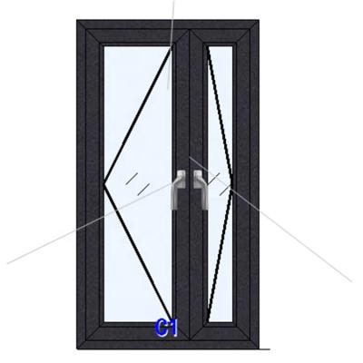 China Low Price Simple Design Aluminum Swing Tempered Glass Waterproof Door And Window for sale