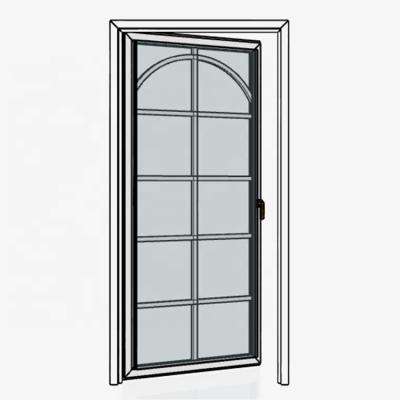 China Waterproof Modern Interior Aluminum Alloy Bathroom Frame Toilet Glass Swing Door for sale