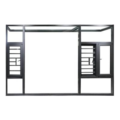 China Factory Direct Selling Durable Custom Size Modern Commercial Aluminum Casement Glass Door And Window for sale