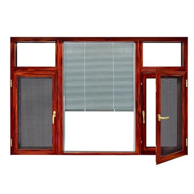 China High Quality Glass Magnetic Screen Design Of The Latest Double Blind Aluminum Casement Window for sale