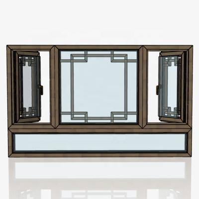 China Magnetic Design Luxury Energy Saving Screen Aluminum Glass Casement Hung Awning Storm Windows for sale