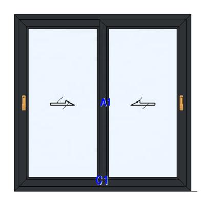 China High Quality Aluminum Alloy Glass Residential Soundproof Windows Sliding Double Magnetic Screen for sale