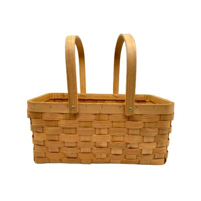 China Sustainable Japanese Handmade Wood Waste Woven Basket Household Items for sale