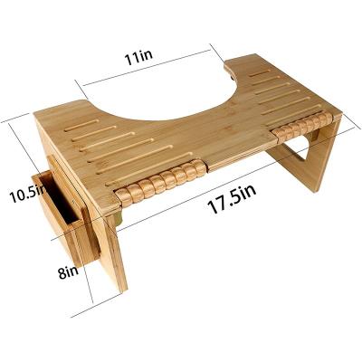 China New Foldable Bamboo Squat Toilet Folding Toilet Stool,Wooden Toilet Squat Stool,Portable Health Bathroom Squatting for sale