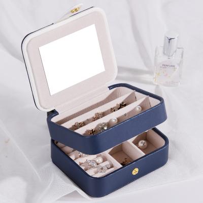 China Factory direct high quality wholesale PU leather travel jewelry case small storage box organizer box for sale