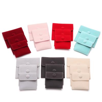 China Custom Logo Bag Suede Packaging Bags Security Jewelry Pouch Small Velvet Ornament Gift Wholesale Storage Jewelry Pouches for sale