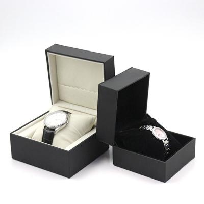 China Wholesale Good Quality Custom Logo PU Strap Watch Packaging Leather Storage Box With Stitching for sale