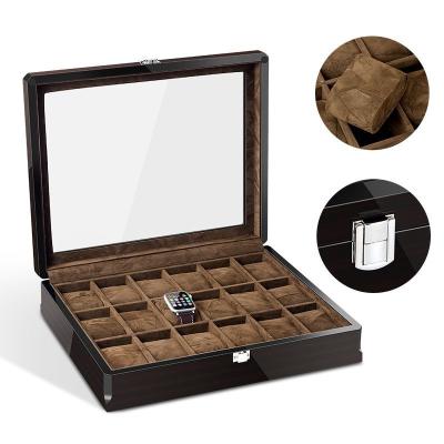 China Handmade Watch Boxes & Cases Wholesale Custom Luxury Lacquer Finish Wooden Watch Display Packaging Storage Box Case for sale