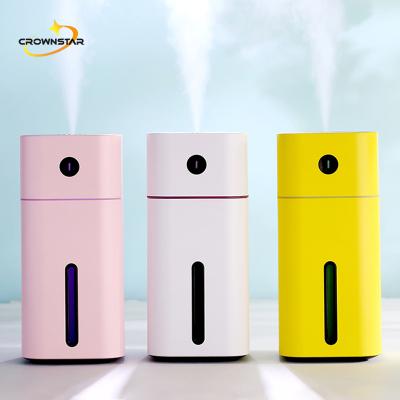 China 2021 New Mini Car Humidifier USB LED Air Humidifier Essential Oil Diffuser Room Desktop Spray Mist Humidifier for sale