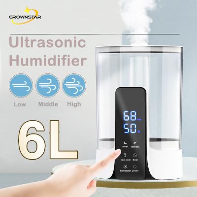 China 6L Large Car Humidifier Humidifier Essential Oil Diffuser Ultrasonic Home Office Industrial Smart Timer Spray Mist Air Humidifier for sale