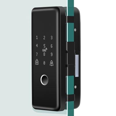 China 600/ 5 Fingerprint Door Lock Semiconductor Detector Smart IC Card Verify Locks For Glass Door Easy To Install No Drilling for sale