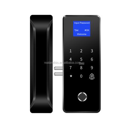 China 200 Realand 208 Semiconductor Sensor Touch Keypad Fingerprint Door Lock For Glass Door for sale