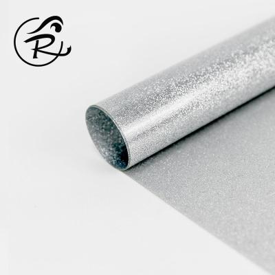 China GLTF001-p Glossy Silver Graphic Glitter HTV Heat Transfer Vinyl Vinil Textil Roll For T-shirt & Shoes & Textile for sale