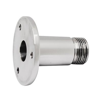 China Deck Mount Fitting Marine Hardware Stainless Steel Mirror Polished Fixed Ratchet Antenna Mount Base for sale