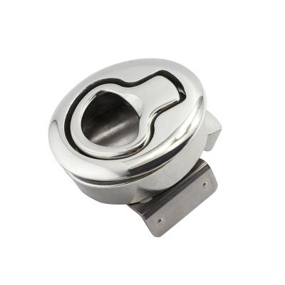 China 316 Stainless Steel Marine Hardware Non Locking Pull Ring Push Boat Door Latch for sale