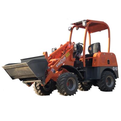 China New EPA Hydraulic Pump Shops EVERUN Construction Material Mini Small Diesel Compact EREL06 Front End Articulated Electric Wheel Loader For Sale for sale