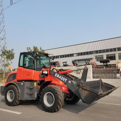 China Building Material Stores Everun Qingdao ER420T 2ton China Supplier Articulated EPA Front End Mini Wheel Loader Truck Farm Machinery For Sale for sale