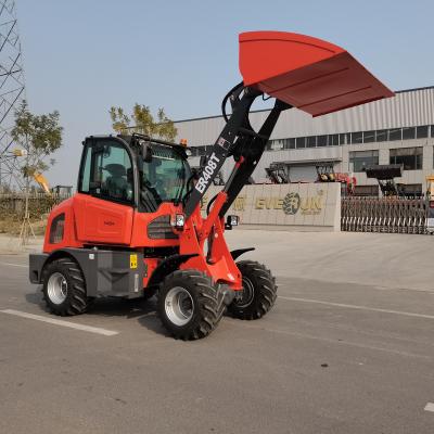 China China EVERUN Transmission Building Material Stores Compact Bucket ER408T 0.8ton Brand New Mini Wheel Loaders Reducer Excavator with Hydraulic Pump for sale