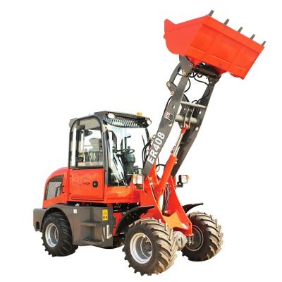 China Everun ER408 China 0.8T Compact Front End Type Hotels Mini Excavator Wheel Loader For Construction Or Farm for sale