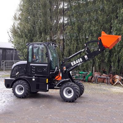 China Hot Sale Building Material Stores China Brand EVERUN ER408 CE Approved Farm Construction Machinery Small Mini Compact Wheel Loader For Sale for sale