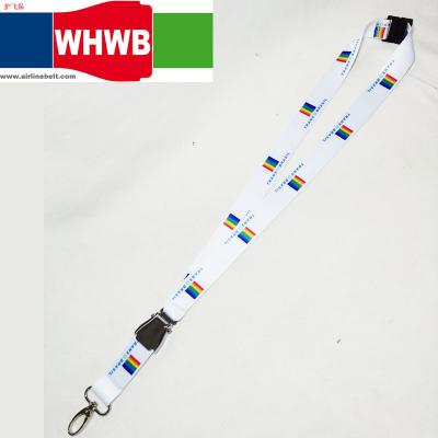 China Polyester Brazilian Transportation Airlines Aircraft Seat Belt Buckle Polyester Lanyard Pilot ID Card Holder Boarding Pass String Lanyards for sale