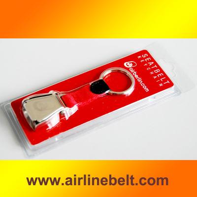 China Custom German Berlin Airlines Airplane Safety Seat Metal Air Belt Buckle Key Chain Key Ring For Interior Key Car Accessories Gift for sale