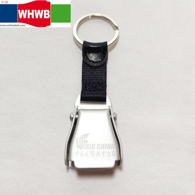 China Custom Metal Airchina China Airlines Airplane Safety Seat Belt Buckle Key Chain Key Ring For Car Interior Key Accessories Gift for sale