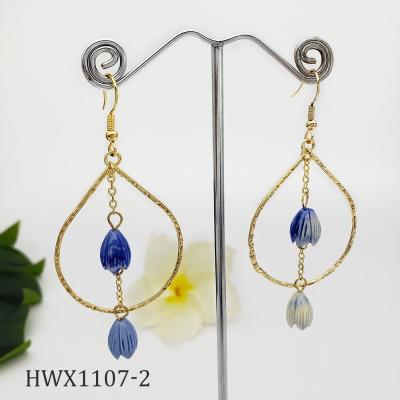 China Casual/Sporty Oval Shape Circle Earrings Wholesaler Pikaki Chain Gold Plated Earrings Women Set for sale