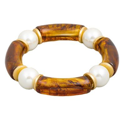 China Lead Free Nickel Free Acrylic Adjustable Bead Beads Amber Bracelet for sale