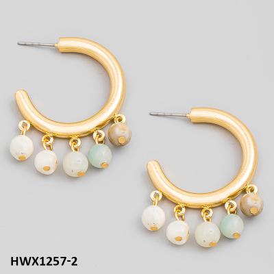 China Wholesale Casual/Sporty Gold Gemstone Stud Earrings for sale