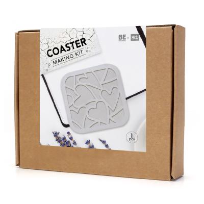 China Europe Handmade Absorbent Square Concrete Coasters For Drinks for sale