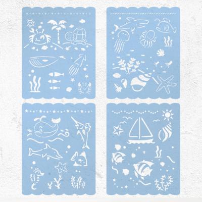 China Non-Toxic Wholesale Kids Stencils Ocean Life Stencils For Painting for sale