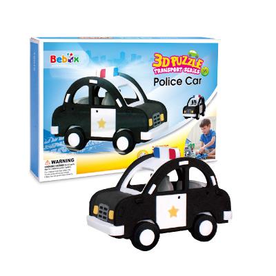 China High quality kids educational game puzzle police car diy toys for sale