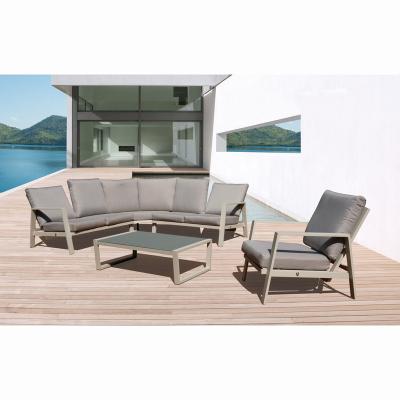 China Modern Aluminum Patio Furniture Garden Furniture Set Outdoor Corner Sofa Garden Set for sale