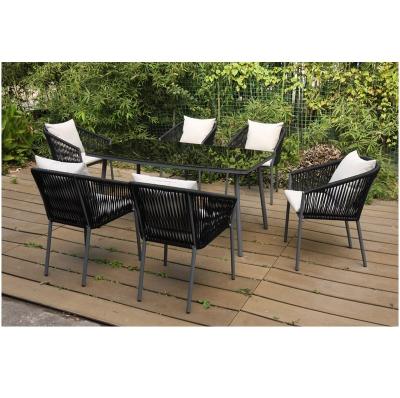 China Modern Outdoor Rope Furniture Garden Set Patio Dining Furniture Rope Chair for sale