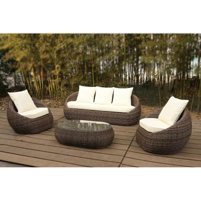 China Modern outdoor rattan wicker sofa set outdoor furniture rattan garden sofa rattan patio garden cane furniture for sale