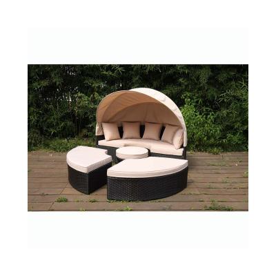 China Modern outdoor rattan furniture rattan sofa garden patio furniture rattan cane wicker daybed sofa for sale