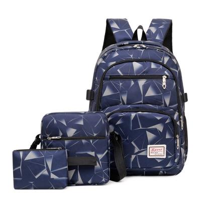 China Portable Competitive Price Nylon Belt Backpack Set For Teenagers 3 In 1 Kids School Bag With Portable Belt for sale