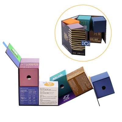 China New Year Recyclable Custom Gift Cardboard Cosmetic Paper Box With Drawers Advent Calendar Box for sale