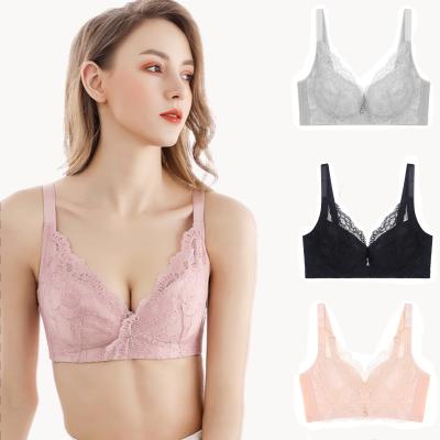 China Manufacturer Wholesale Size Slimmer Womens Underwear Adjustable Strap Lace Fabric Women's Sports Bra QUICK DRY for sale