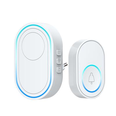 China 58 sound compatible 433MHz wireless detectors Intelligent Wireless Doorbell Strobe Doorbell Alarm System Wireless doorbell for sale