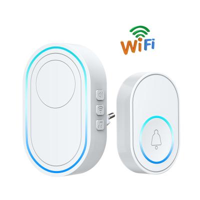 China Intelligent Wireless Doorbell Strobe Tuyasmart app 58 sound compatible 433MHz wireless detectors Wifi Doorbell Alarm System zu verkaufen